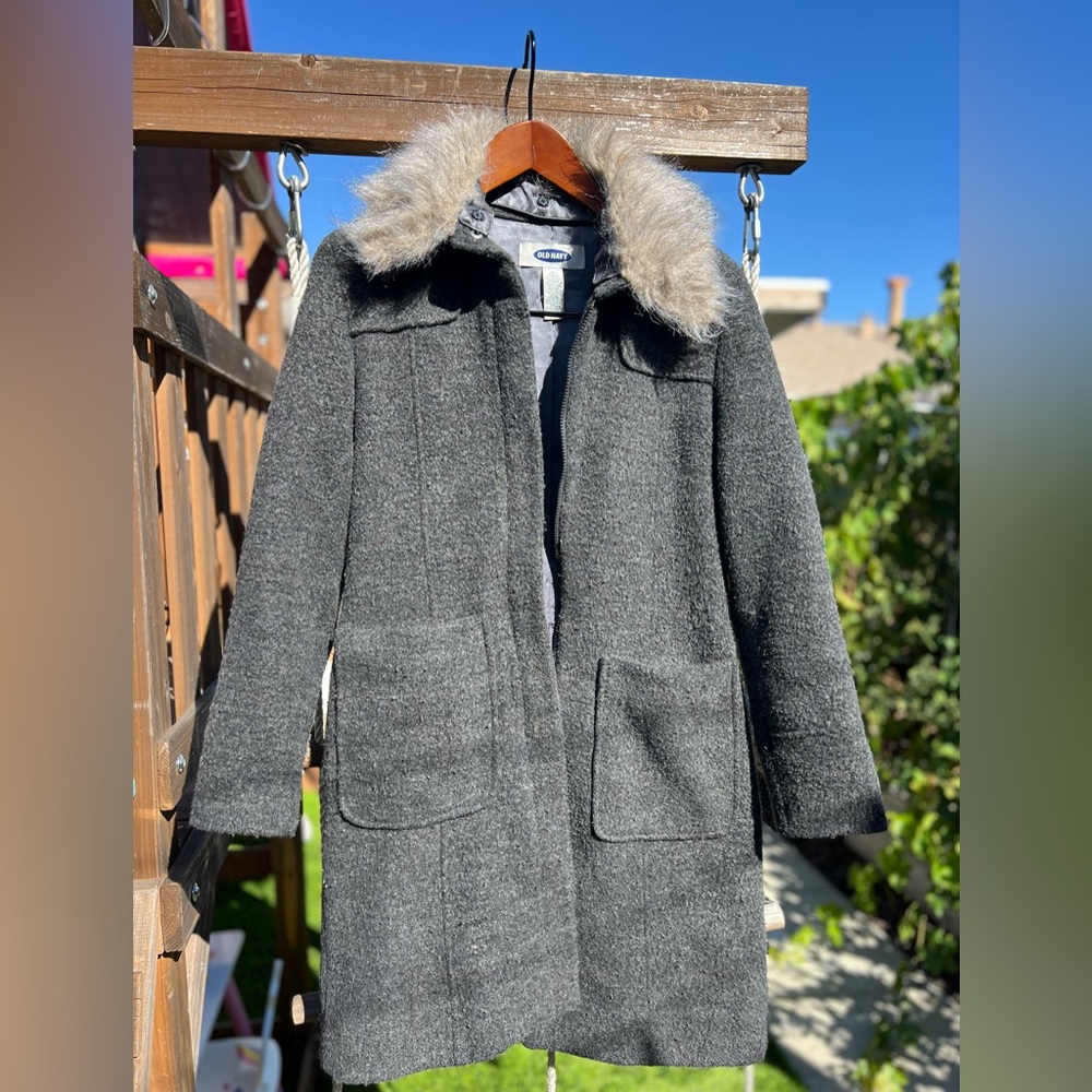 Old Navy grey pea type coat women’s size medium